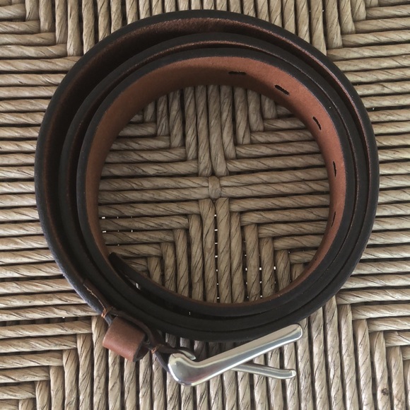 Boutique Size 2X (46-48) Smooth Leather Classic Brown Bright Silver HW $79 NEW - Picture 14 of 16